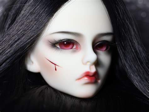 Toy Eyes Glance Face Doll Dark Blood Vampire Fantasy Gothic
