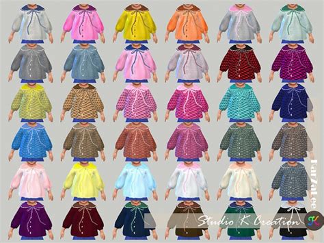 Collar Tops For Toddler At Studio K Creation Sims 4 Updates