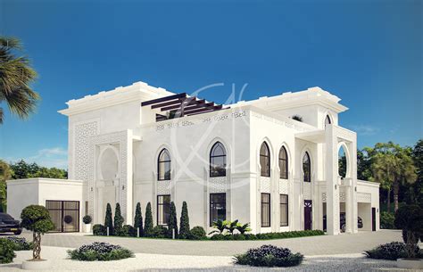 White Modern Islamic Villa Exterior Design By Comelit