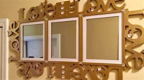 Dollar tree diy easy glam bling wall mirror glam wall decor. Dollar Tree DIY || "Surrounded by Love" Wall Decor - YouTube