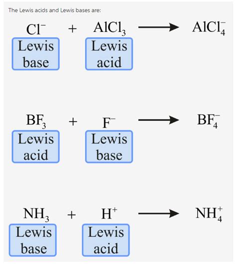 Identify The Lewis Acid And Lewis Base In Each Of The Following