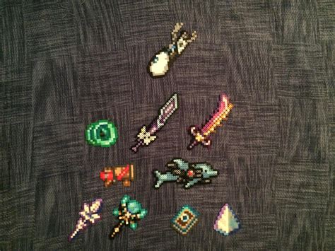 All Moon Lord Weapons Out Of Perler Beads Rterraria