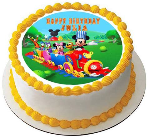 Easy mickey mouse cake design for birthday cake decoration ideas; Mickey Mouse Clubhouse Train - Edible Cake Topper or ...