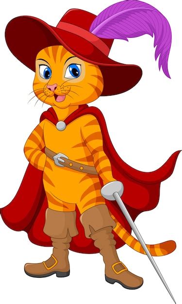 Cartoon Puss In Boots Vector Premium Download