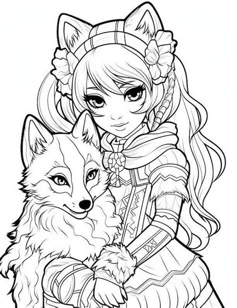 Aggregate More Than 74 Anime Wolves Coloring Pages Latest Incdgdbentre