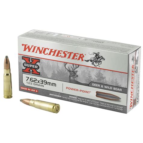 Winchester Super X 762x39 123 Grain Power Point Case Of