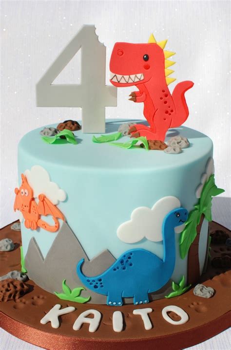 Dinosaur Cake Boy Birthday Cake Dino Birthday Cake Dinosaur