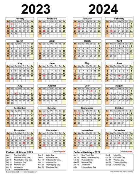 2023 2024 Two Year Calendar Free Printable Excel Templates Gambaran