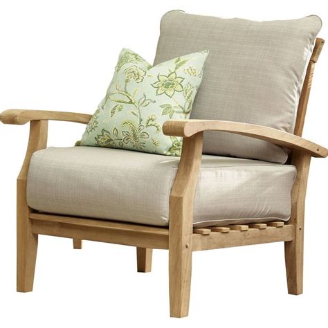 Add a comfy lounge chair too. Summerton Teak Patio Chair with Cushions | Patio chairs ...