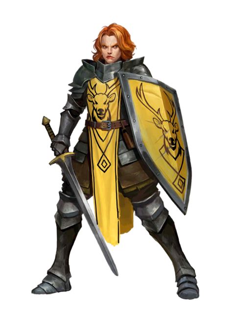 Female Human Fighter Knight Guard Captain Pathfinder 2e Pfrpg Dnd Dandd 20e