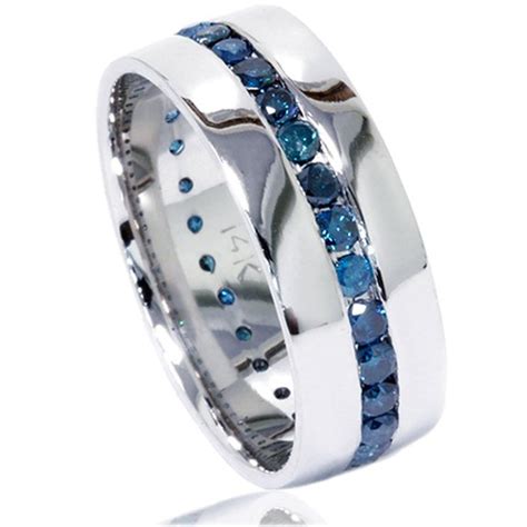 $5,600.00 1.01ct vs1 blue diamond solitaire engagement ring split shank. Mens Blue Diamond Wedding Rings Sets - Wedding and Bridal Inspiration