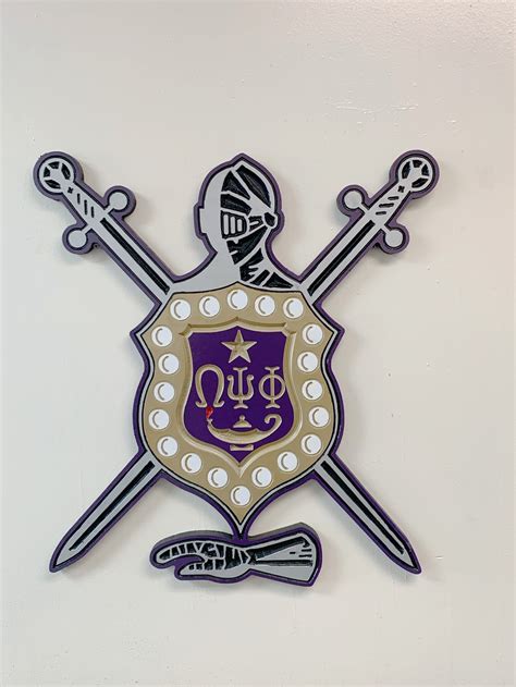 Omega Psi Phi Shield 1940 24 Tall Painted Etsy