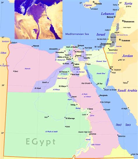 Large Size Egyptian Flag And Map For Travelers Travel Around The