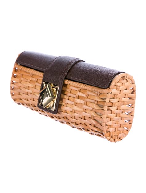 Michael Michael Kors Straw Woven Clutch Handbags Wm521717 The
