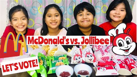 Mcdonalds Vs Jollibee Jollibee Mcdo Food Review Kids Mukbang Juls