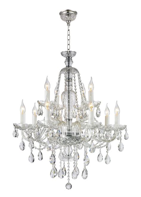 Bohemian Brilliance 12 Arm Crystal Chandelier- CHROME – Designer
