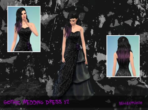 The Sims Resource Gothic Wedding Dress V1