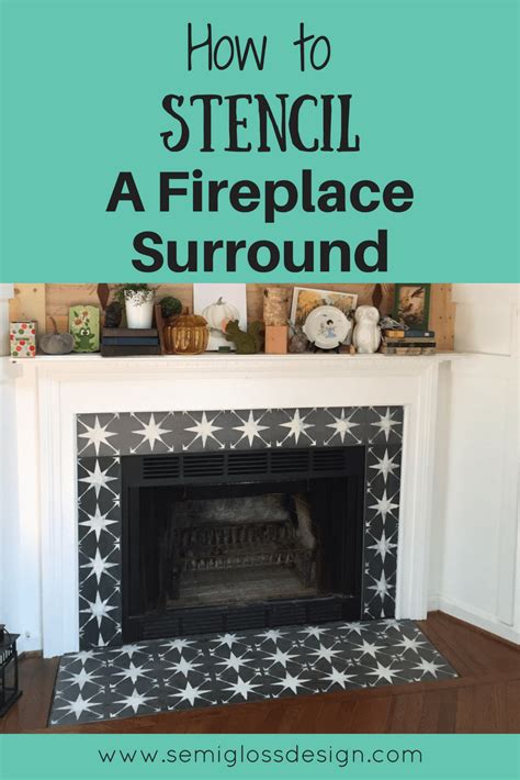 The Easiest Way To Paint Fireplace Tile Using A Stencil