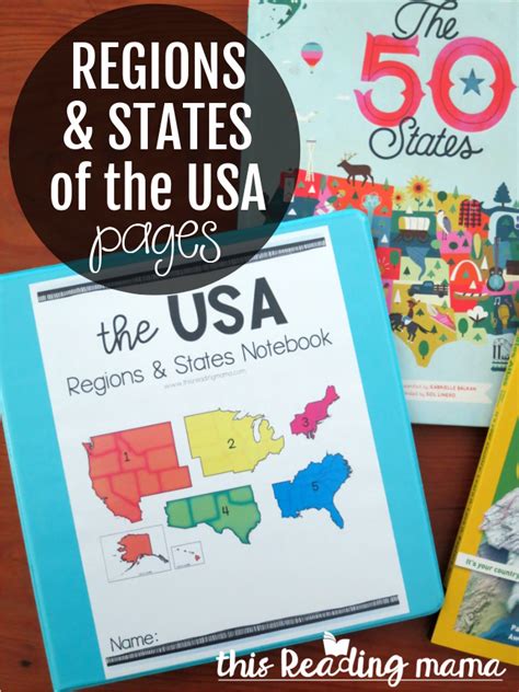 Regions And States Of The Usa Printable Pages This Reading Mama