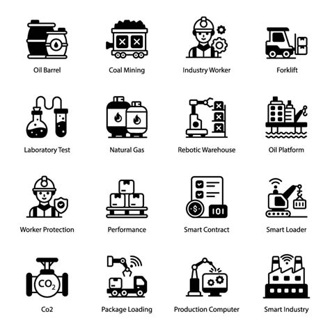 Factory And Smart Industry Icon Set 2303922 Vector Art At Vecteezy