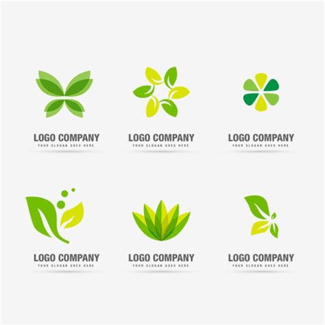 Green Leaf Logo Design Templates