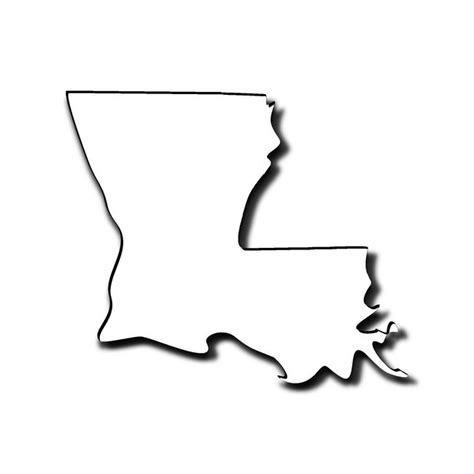 Louisiana Map Outline Clipart Best