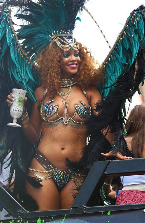 Rihanna Parties With Lewis Hamilton At Kadooment Day Parade In Barbados