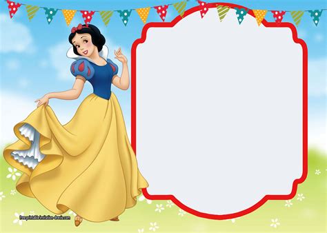 Nice Free Printable Snow White Invitations Complete Edition Snow