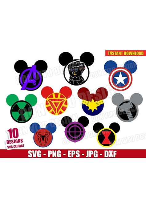 Download Pin en Marvel Avengers SVG & PNG Birthday Design Cut File