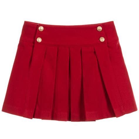 Patachou Navy Blue And Red Pleated Skirt Childrensalon Red Pleated