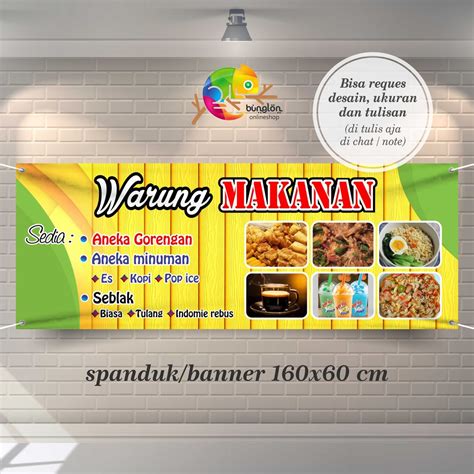 Jual Spanduk Banner Warung Makanan Indonesiashopee Indonesia