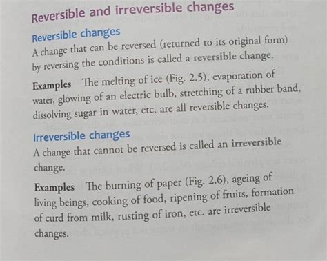 Reversible And Irreversible Changes Reversible Changes A Change That Can