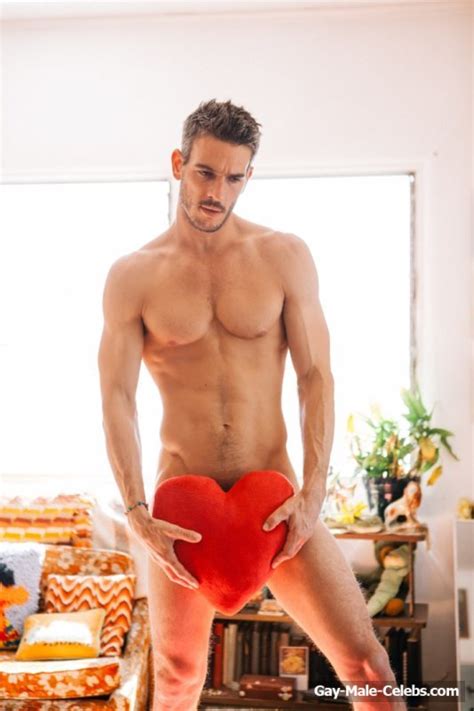 Hot Male Model Xavier Serrano Posing All Naked Nude Cock