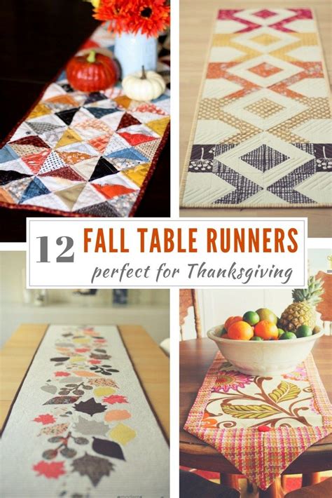 12 Fall Themed Table Runner Tutorials Perfect For Your Thanksgiving