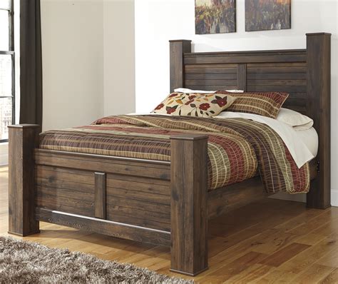 Signature Design By Ashley Quinden Rustic Queen Poster Bed Conlins