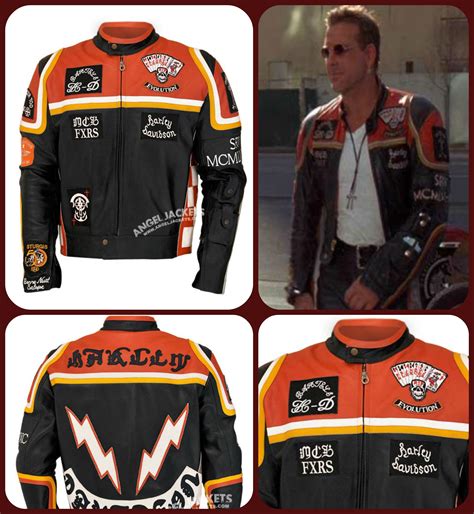 Harley Davidson And Marlboro Man Leather Motorcycle Jacket Harley