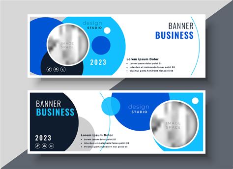 Taupe design studio designer business card. creative blue circle business banner template - Download ...