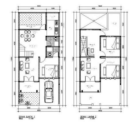 46 Denah Rumah 2 Lantai Sederhana Rumah Desain 2023