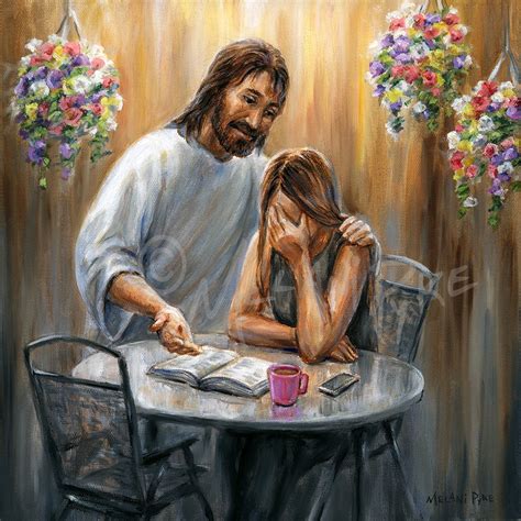 Jesus Comforts The Mourning Giclee Print On Paper Or Canvas Etsy India