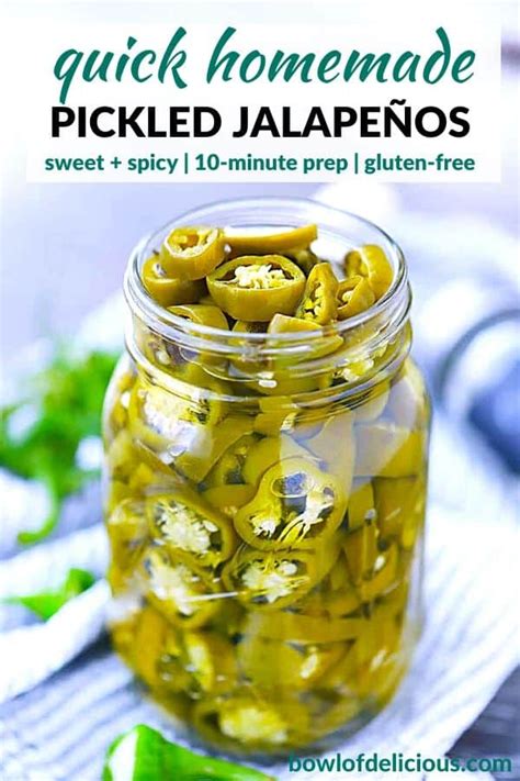 Quick Pickled Jalapeños 10 Minutes Prep Bowl Of Delicious Recipe