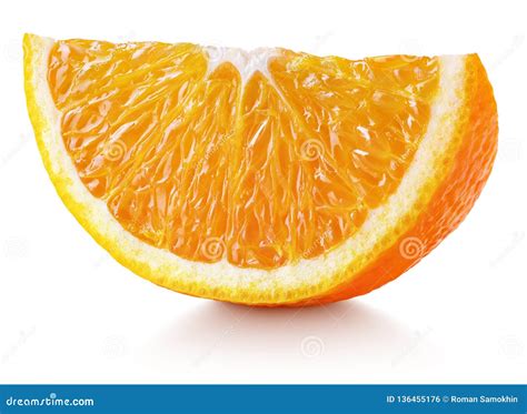 Wedge Of Orange Citrus Fruit Isolated On White Stock Photo Image Of