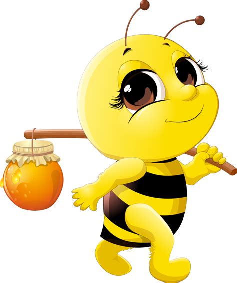 Honey Bee Cartoon Clip Art Cute Bee Png Download 20222416 Free