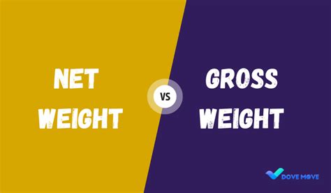 Net Weight Vs Gross Weight Understanding The Key Differences Dove Move