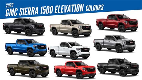 2023 Gmc Sierra 1500 Elevation Truck All Color Options Images