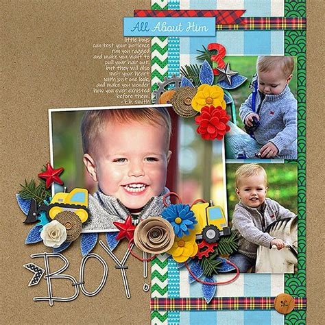 About A Boy In 2020 Digital Scrapbooking Layouts