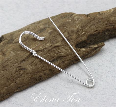 Sterling Shawl Pin Scarf Pin Sweater Pin Sterling Brooch Charm Etsy