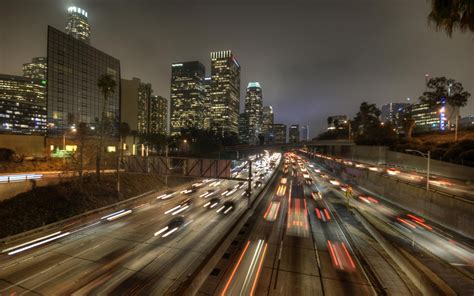 Los Angeles Traffic Road Cars Usa Hd Wallpaper Download
