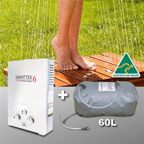 Portable Shower Camping Gas Hot Water Heater And 60l Water Bladder Tank