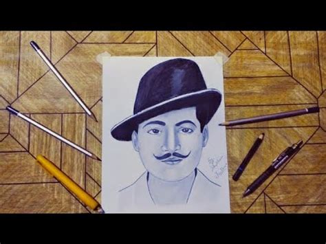 So, today, on the 28th of september is the birthday of bhagat singh. Sketch of Shahid Bhagat Singh | Shubham Jadhav art | - YouTube