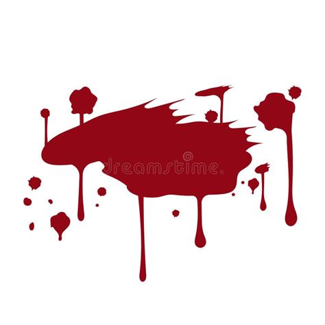 Vector Illstration Of Blood Drops On White Background Isolated Stock